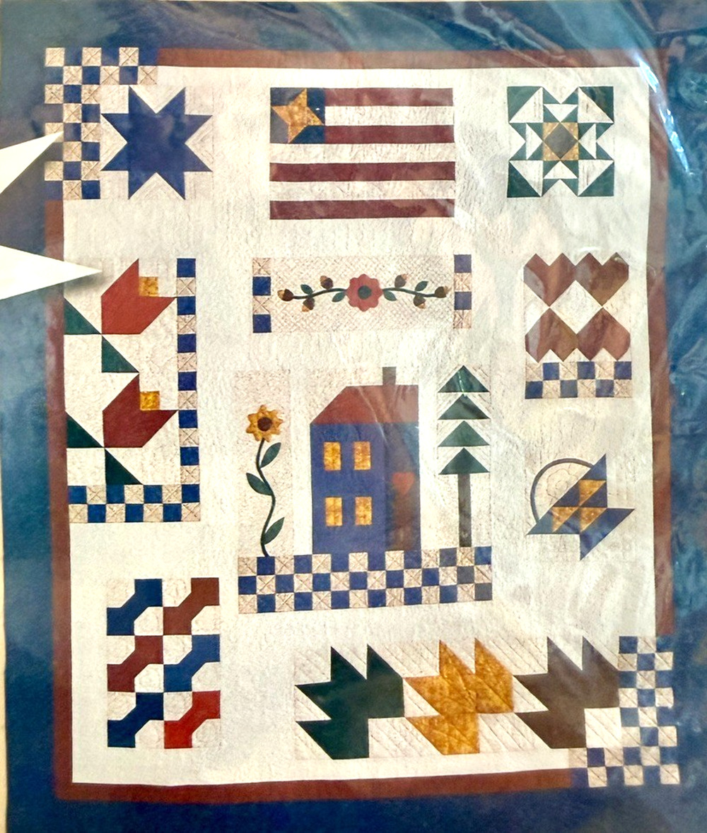 Joann Fabrics Quilt Kit A Year at Home Patterns + Fabric Block of the Month NOS